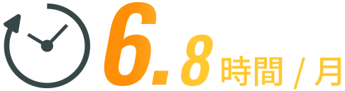 平均残業時間 6.8時間/時間