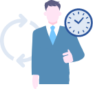 時間がなくてアップデート作業ができない男性社員